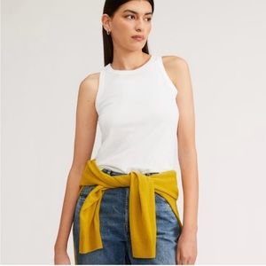 Everlane The Organic Cotton Cutaway Tank in White
